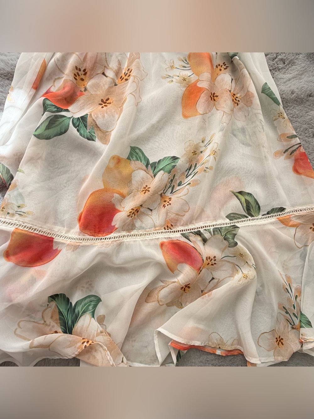 FARM Rio for Anthropologie Eloisa Floral Citrus Midi Dress - Small - no slip - Picture 8 of 12